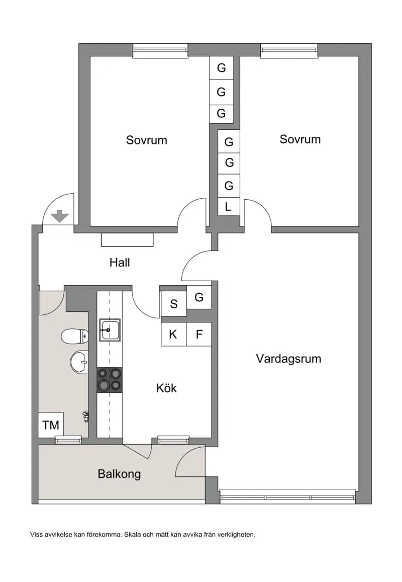 Planritning för Kommendantsvägen 42
