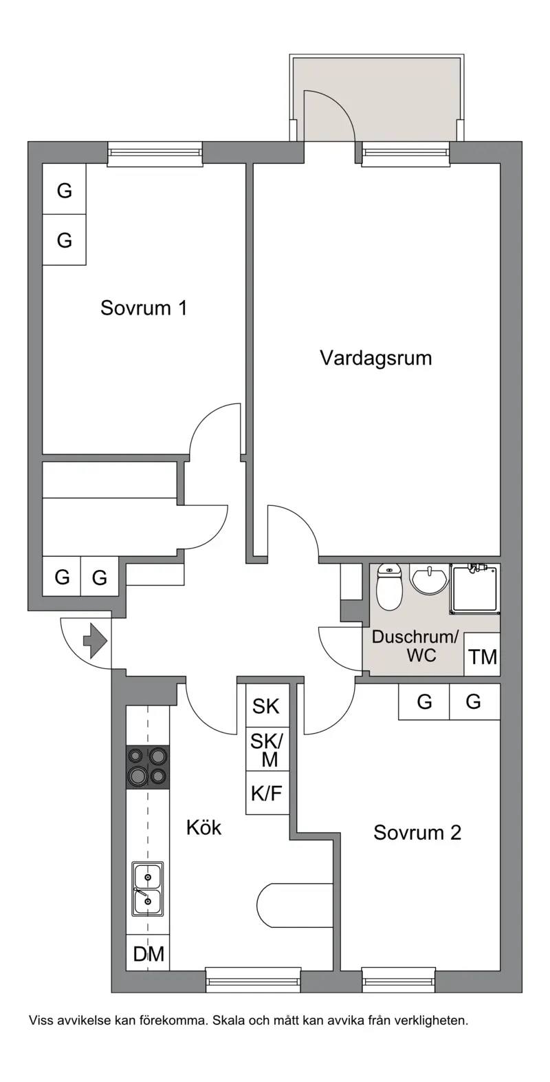 Planritning för Stationsgatan 9A