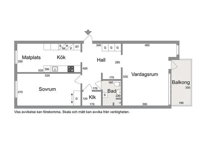 Floor plan for Fristadsgatan 14D
