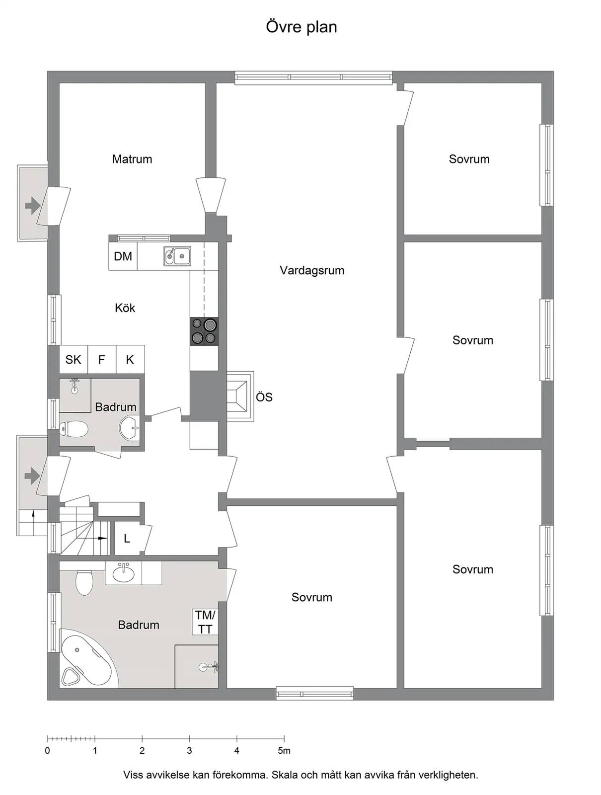 Planritning för VENUSVÄGEN 1