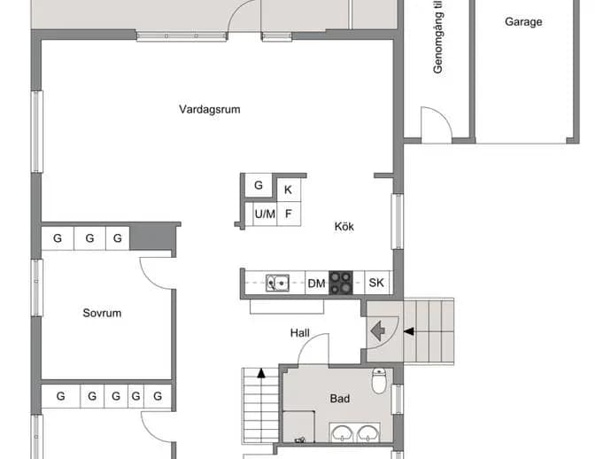 Floor plan for Åbenråvägen 15