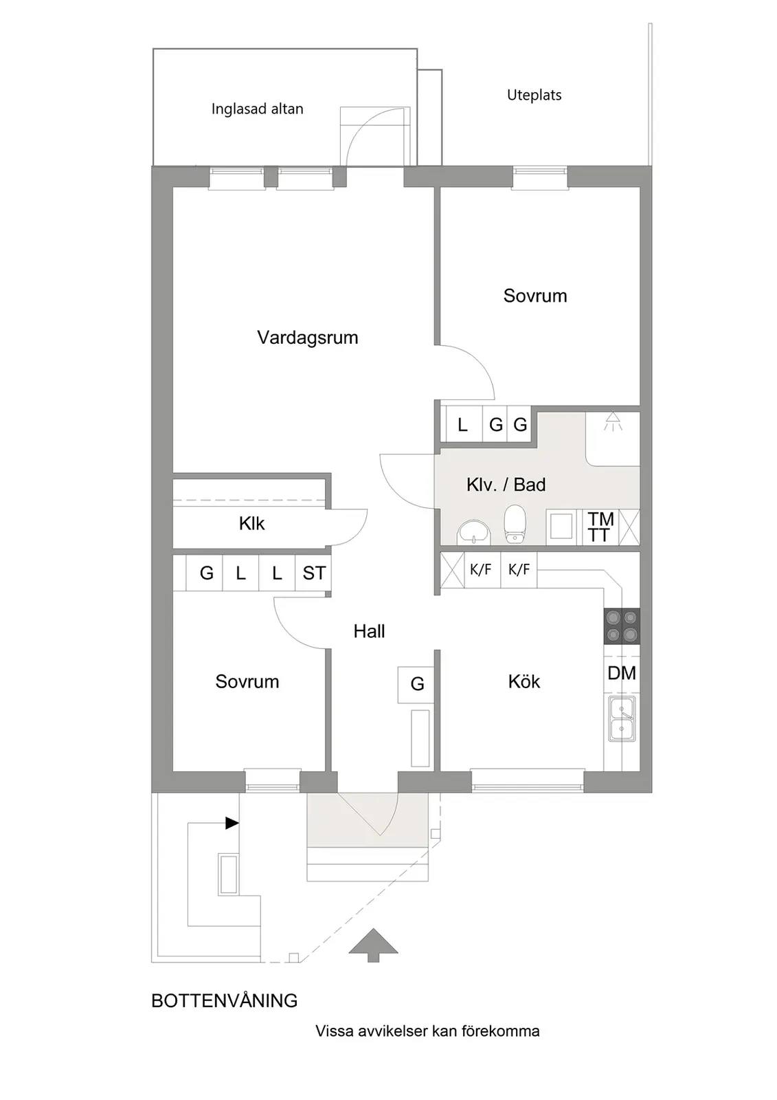 Floor plan for Norrhedsvägen 5E