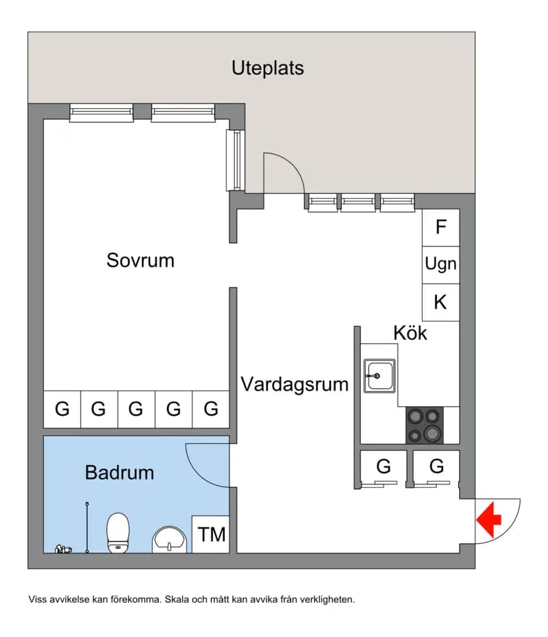 Planritning för Sankt Albans väg 6
