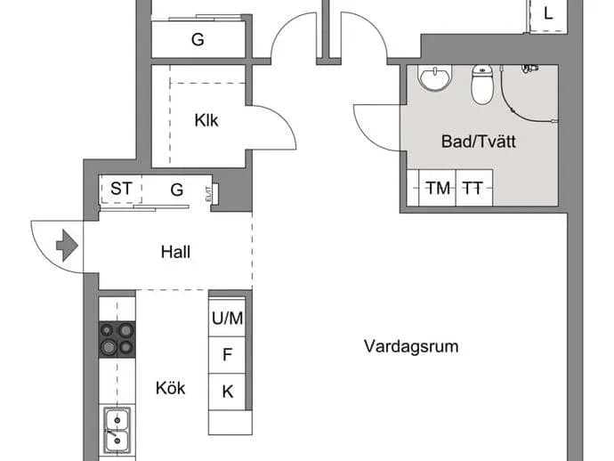 Floor plan for Silvertorget 10