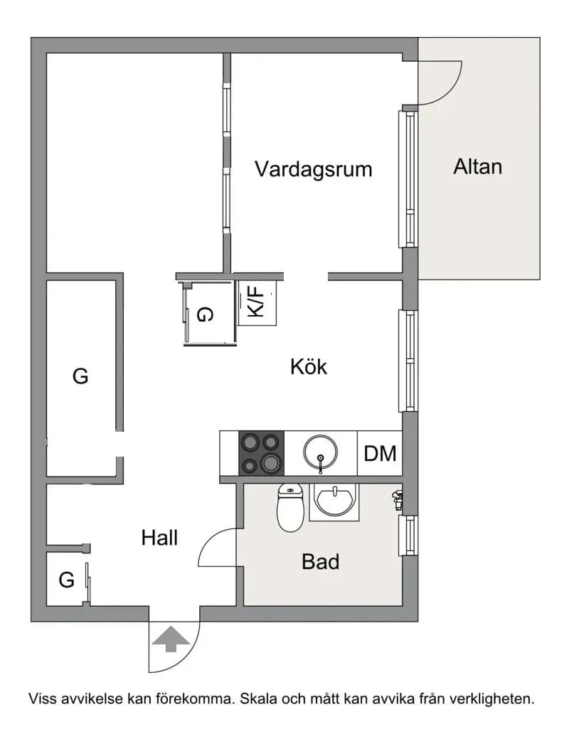 Floor plan for Kastrupgatan 12