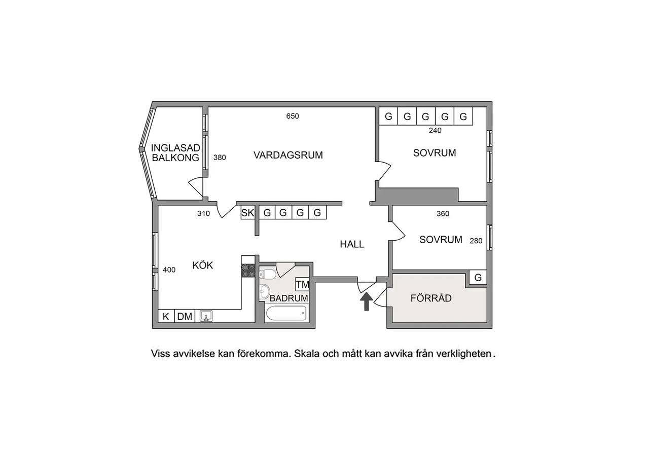 Floor plan for Vattumannens gata 130, 1tr