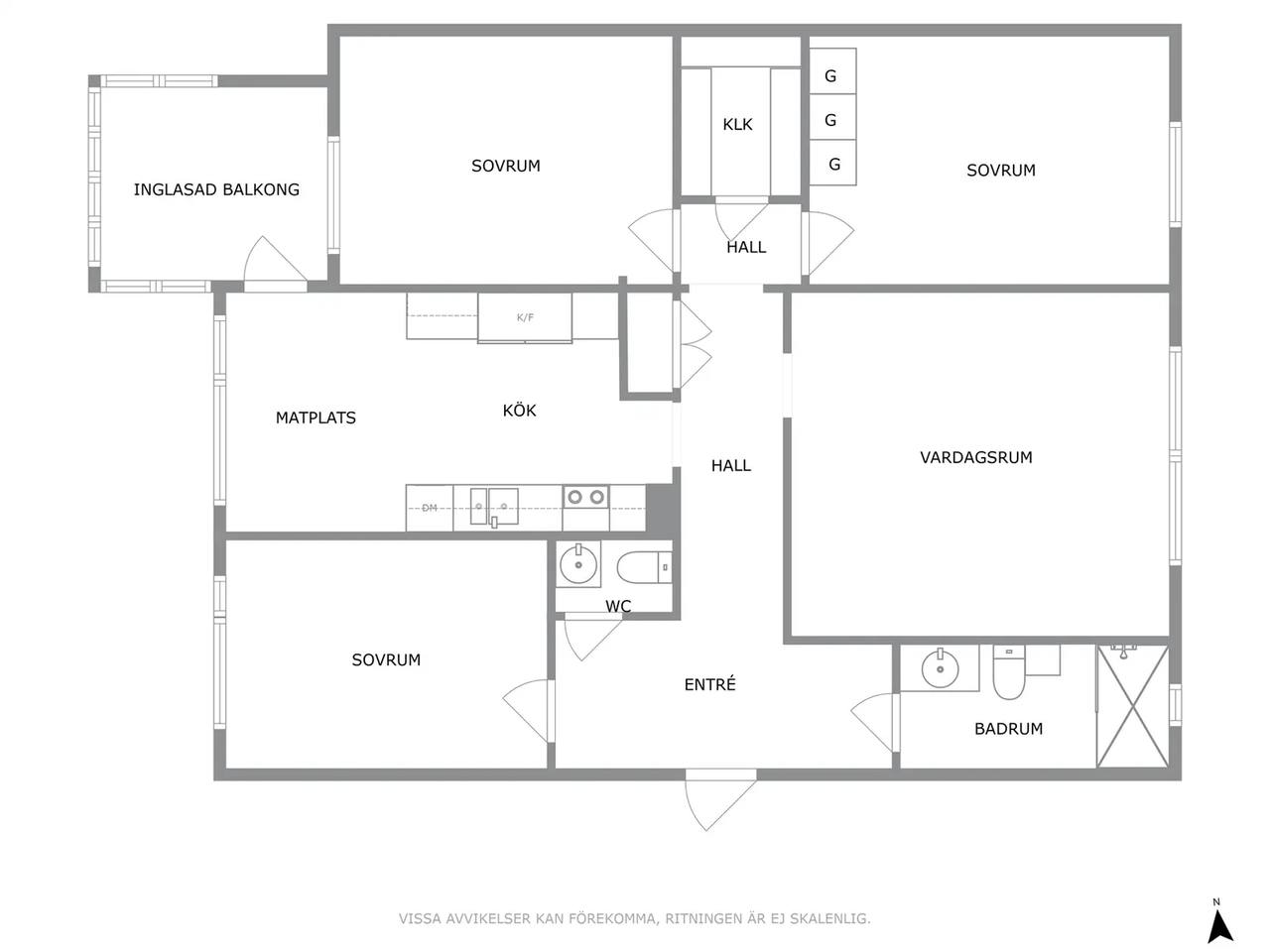 Planritning för Dalhemsvägen 61C