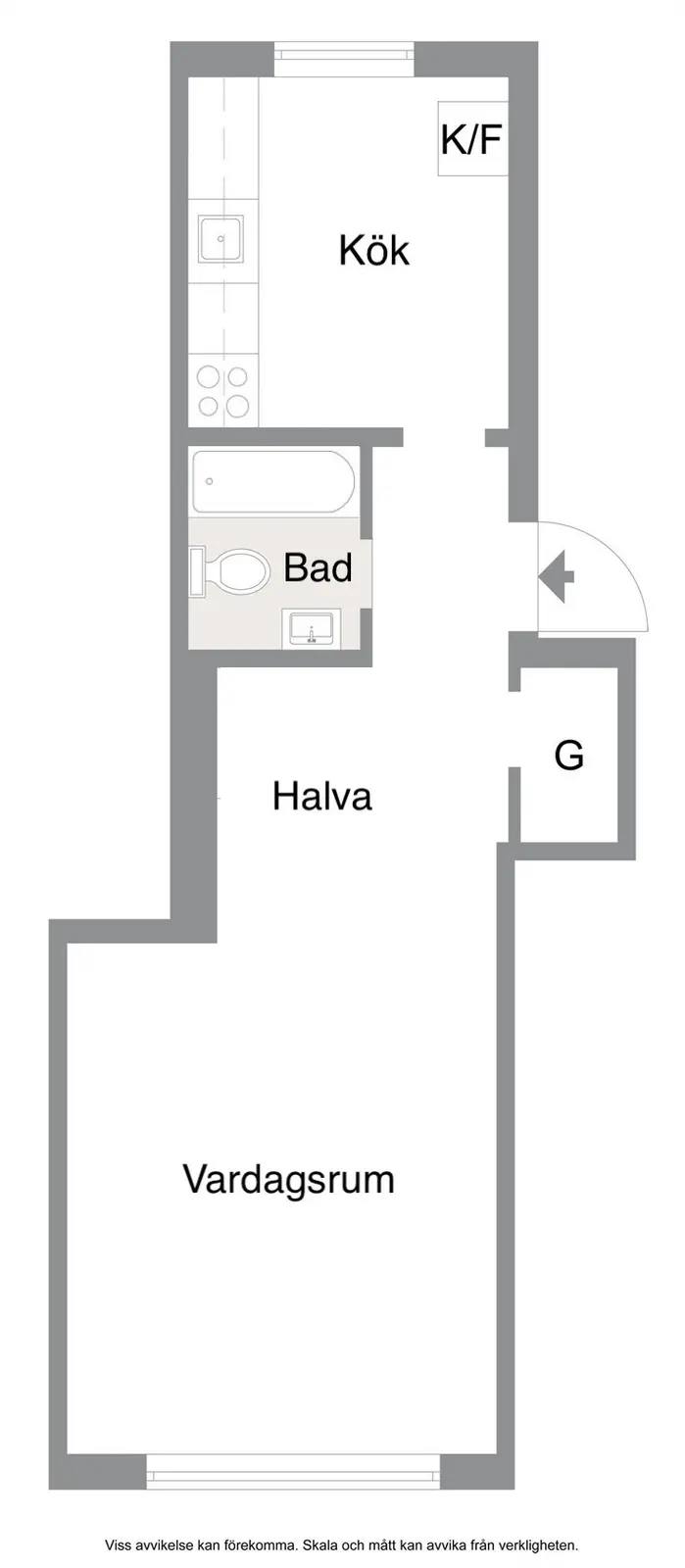 Floor plan for Eslövsgatan 1 B