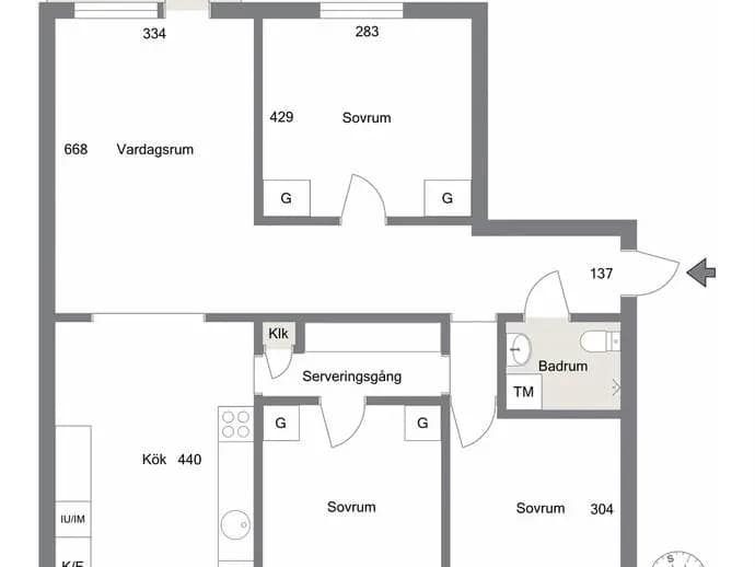 Floor plan for Storgatan 29 B