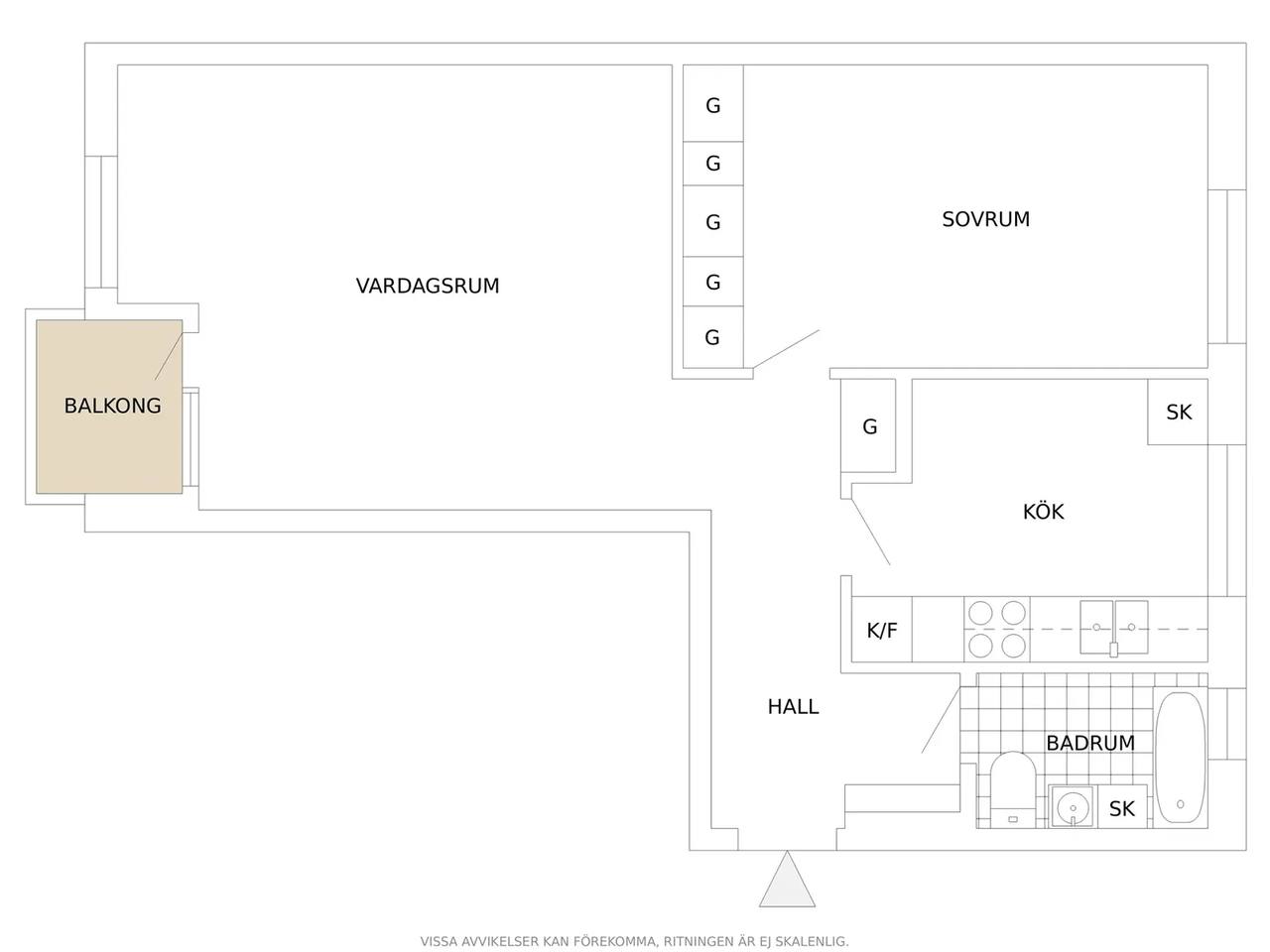 Floor plan for Norra Sjöbogatan 43