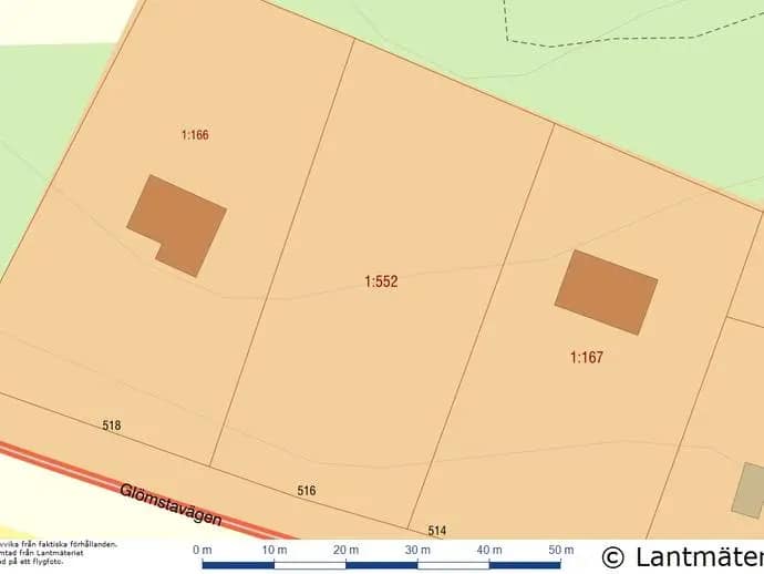 Planritning för Glömstavägen 516