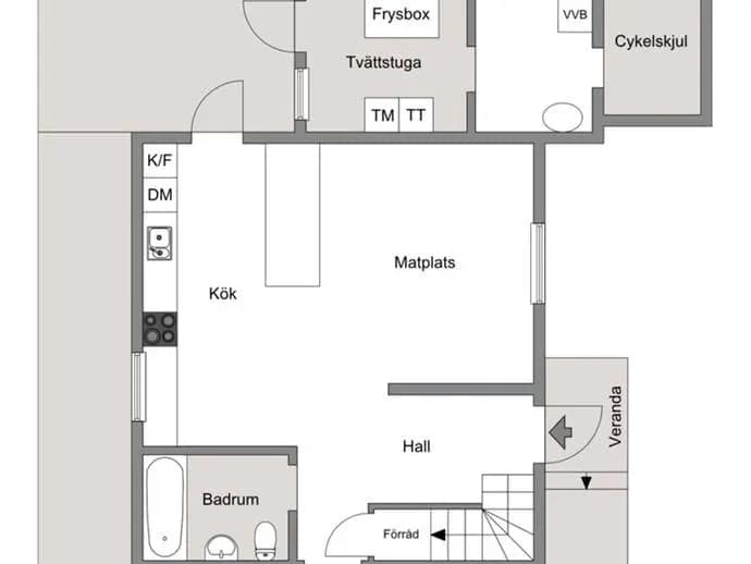 Floor plan for Tiarp Marken 298