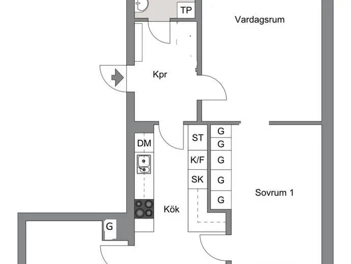 Floor plan for Frejgatan 59
