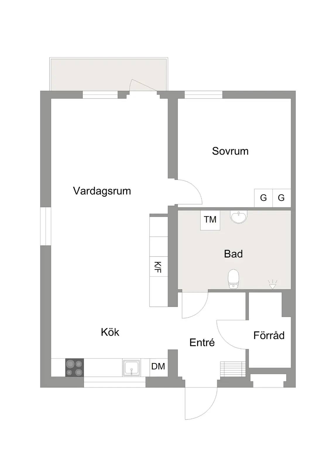 Floor plan for Hälsinggårdsvägen 29D