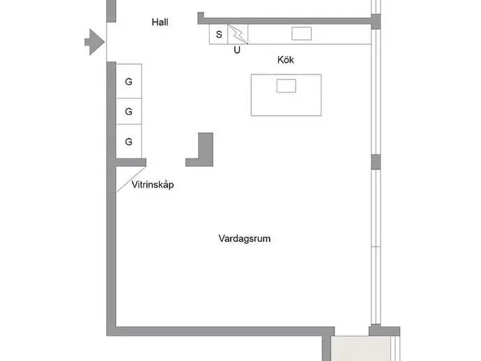 Floor plan for Nygatan 19 F