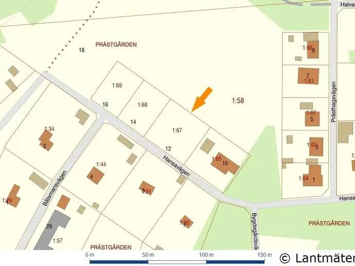 Floor plan for Hansavägen 12