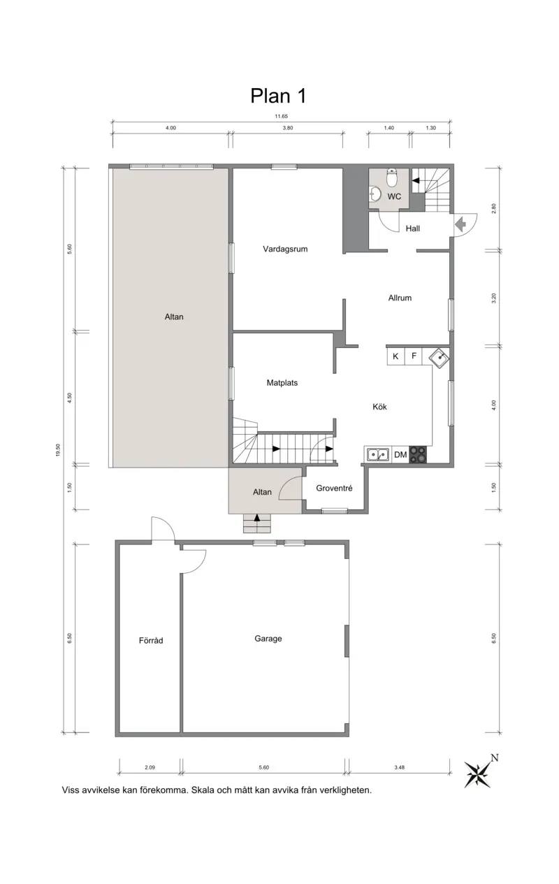Floor plan for Viktoriagatan 14