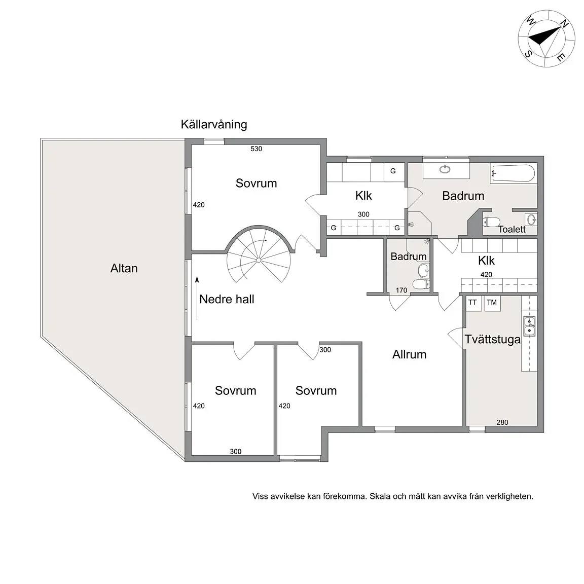 Floor plan for Klippfyrsvägen 11A