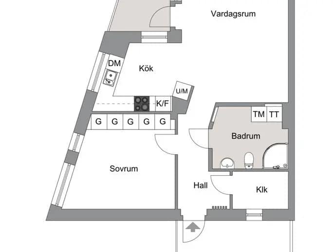 Planritning för Målarevägen 13