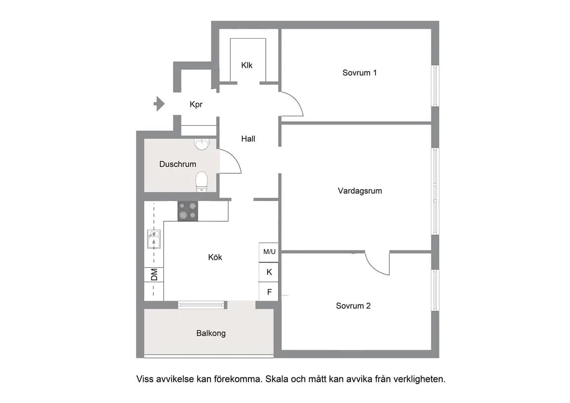Floor plan for Nickelgränd 10, 2 tr