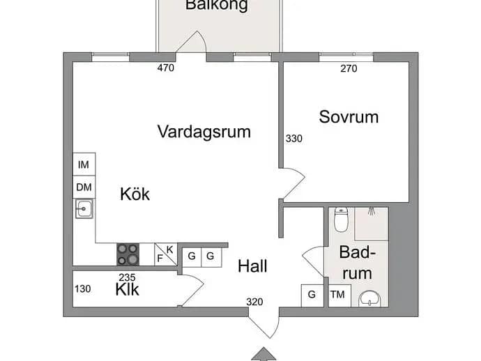 Planritning för Erikshällsgatan 34B
