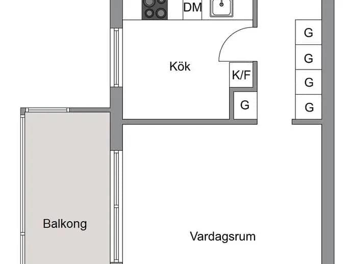 Planritning för Timotejvägen 2, 6 tr