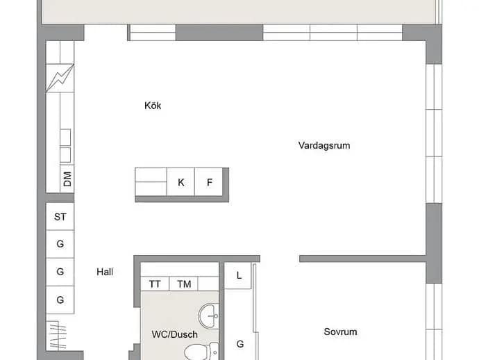 Floor plan for Hästhagsgatan 41 B