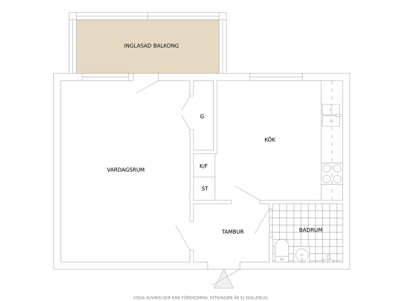 Floor plan for Nytt pris! Fjällgatan 1 A