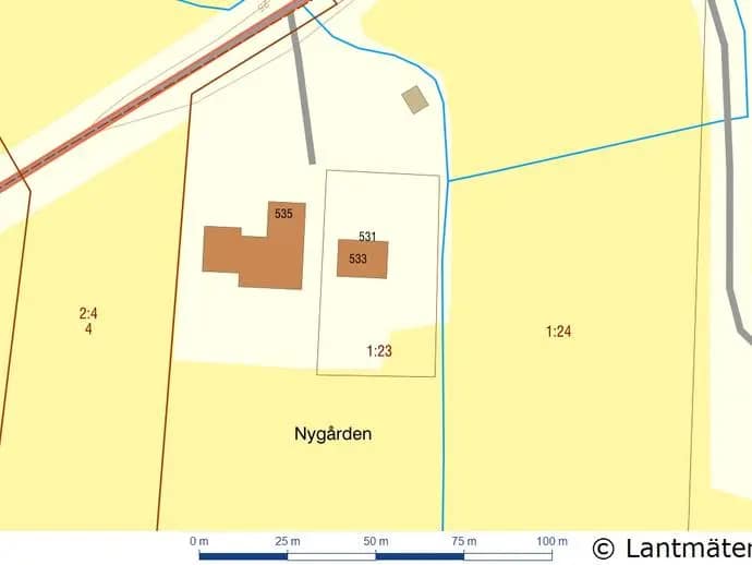Planritning för Norrala-Nygården 531