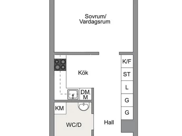 Floor plan for Heklagatan 59D