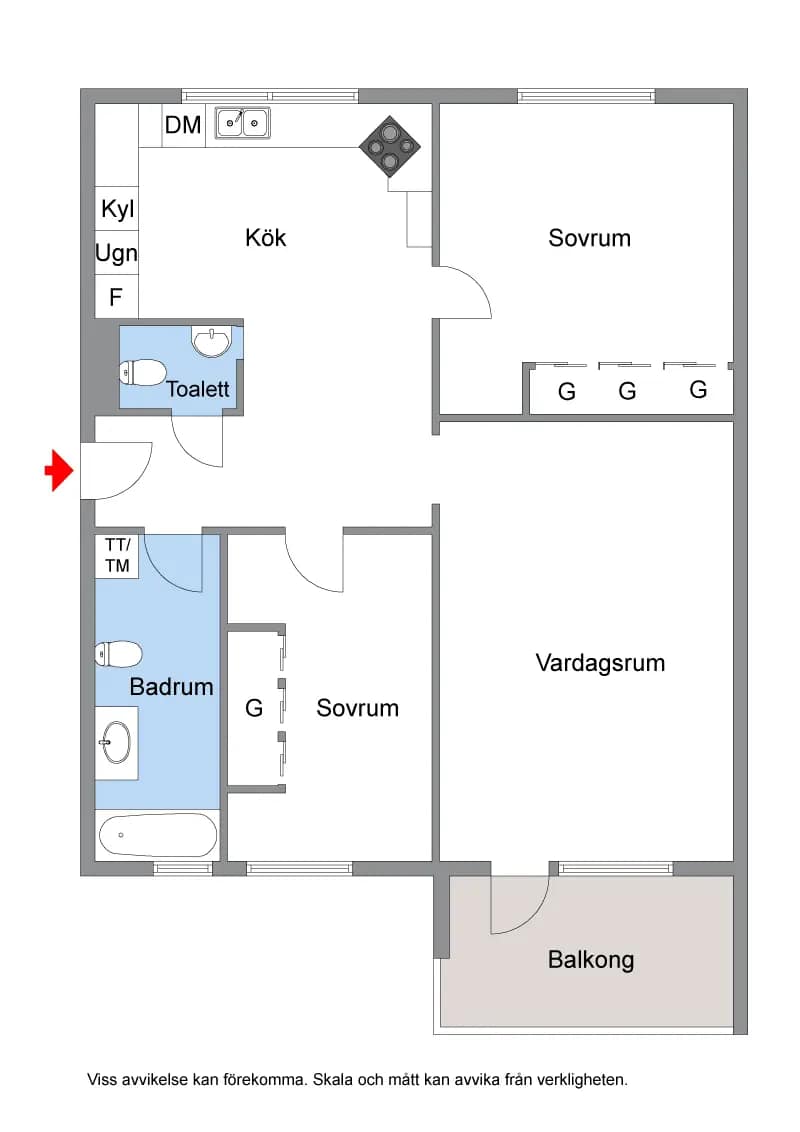 Planritning för Tomtbergavägen 20