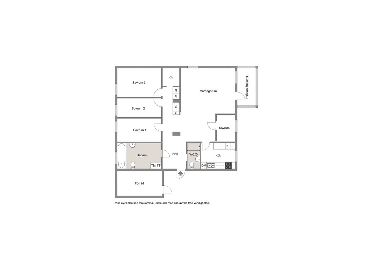 Planritning för STADINGEPLAN 5, 2tr