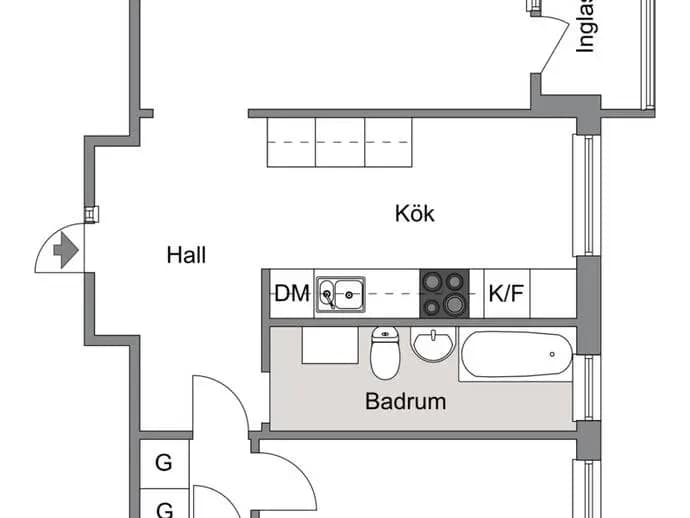 Planritning för Rimsmedsvägen 7A
