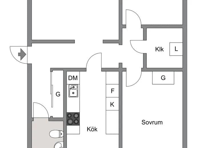 Floor plan for Norregårdsvägen 15A