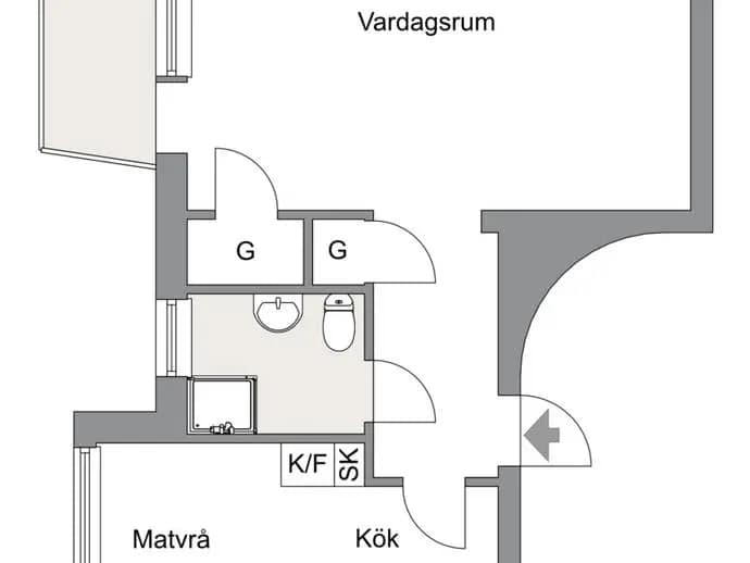 Floor plan for Fogdevägen 7 A