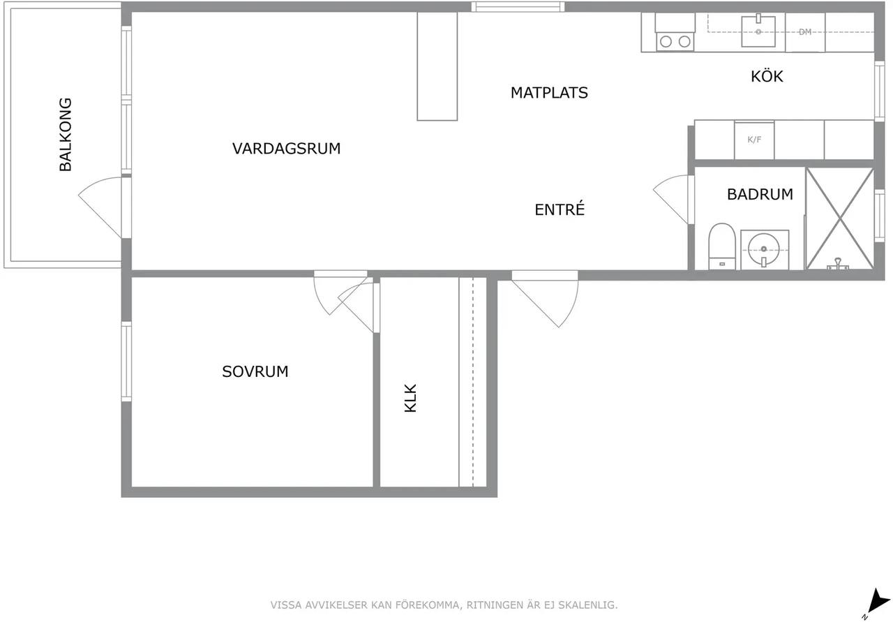 Floor plan for Skaragatan 53
