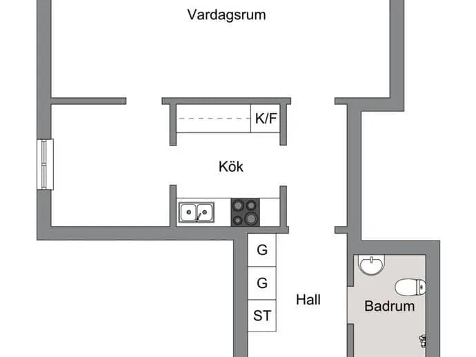 Floor plan for Södrabogränd 3