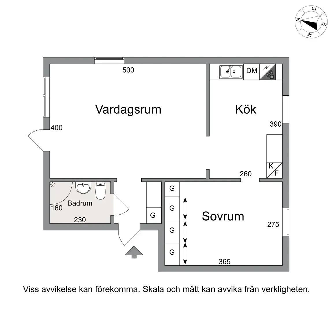 Planritning för Nysättravägen 8