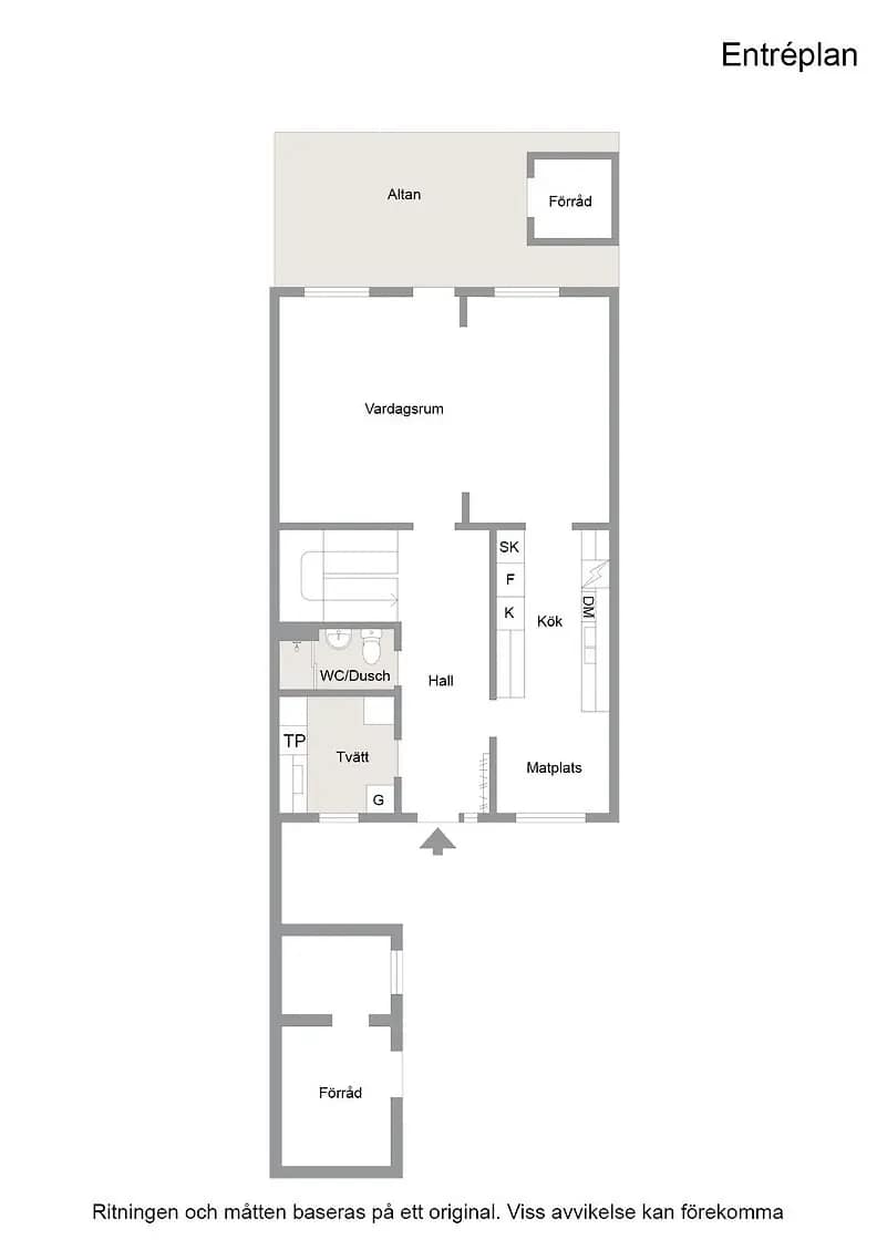 Floor plan for Flugvägen 14C