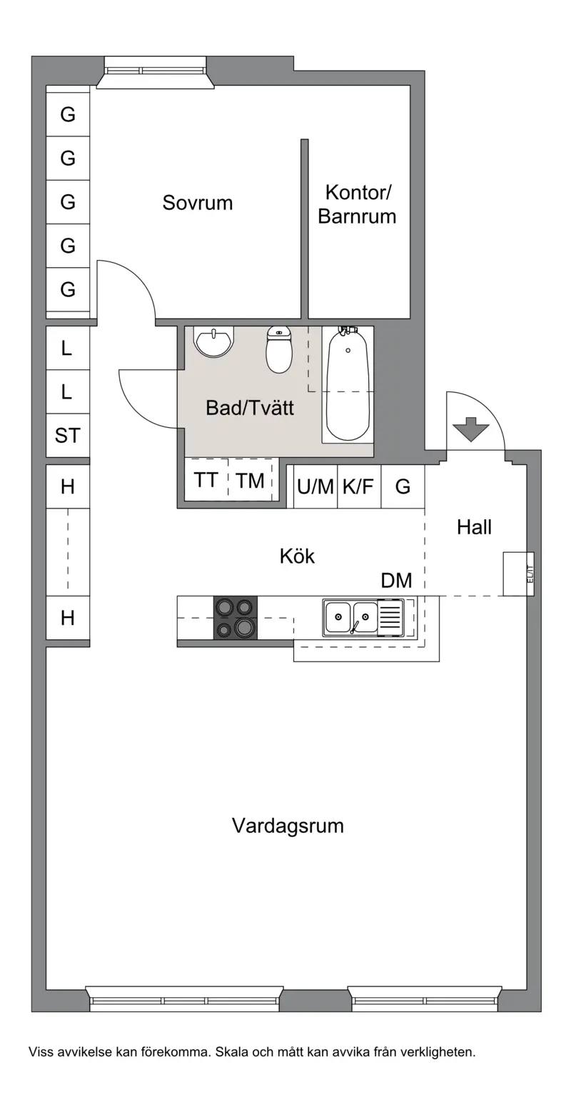 Floor plan for Taxgatan 2