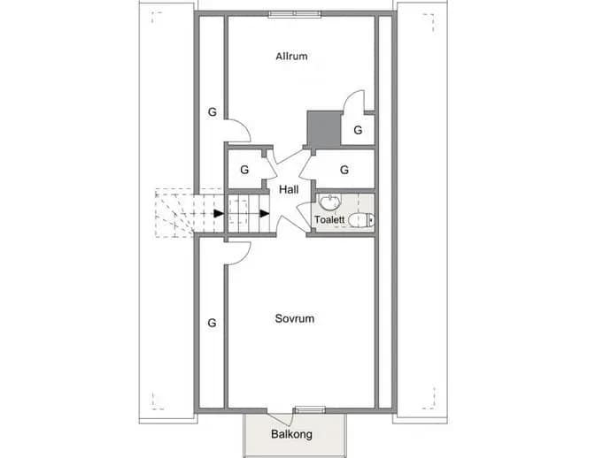 Floor plan for Hantverkaregatan 46