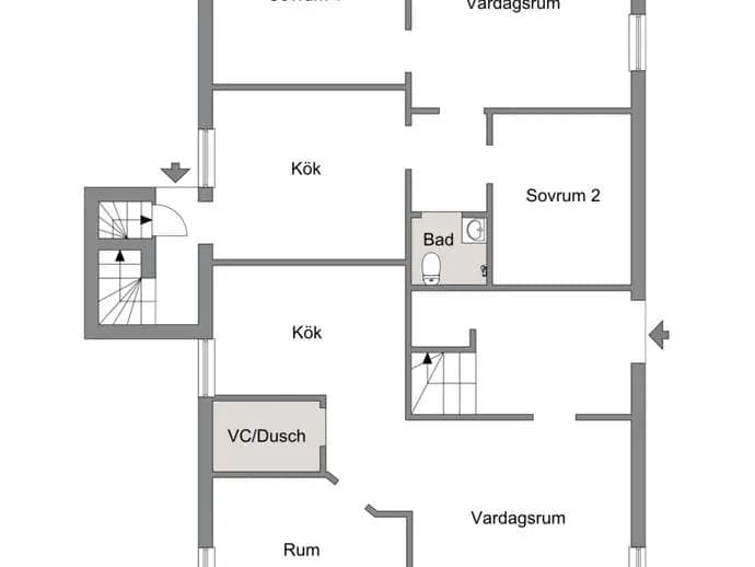 Floor plan for Skolgatan 1