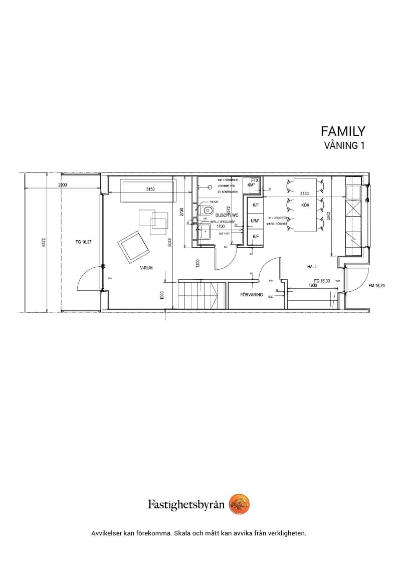 Floor plan for Tureborgsvägen 8d