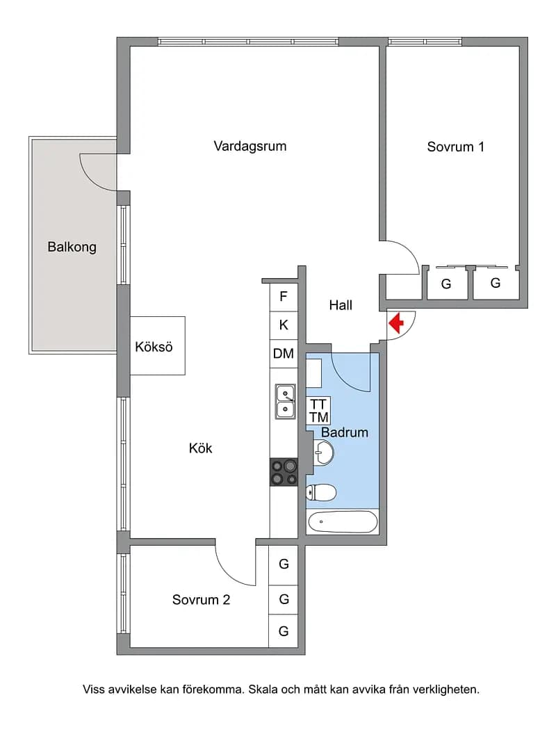 Planritning för Skarpbrunnavägen 129
