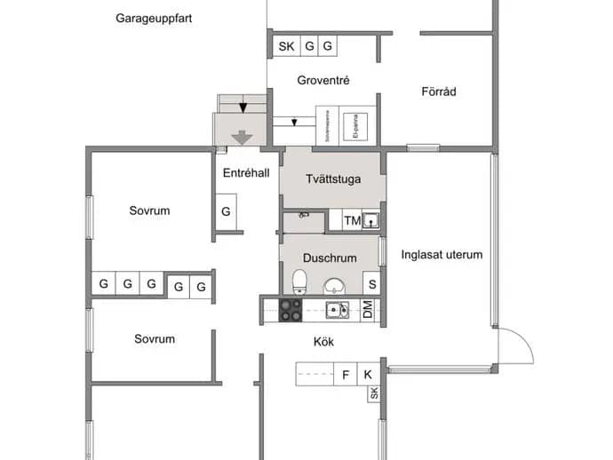 Planritning för Tallstigen 4