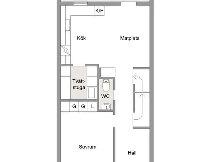 Floor plan for Nyängsgatan 3B