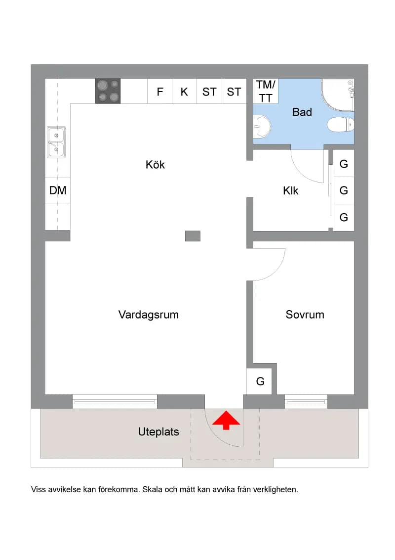 Planritning för Fittjaterrassen 6
