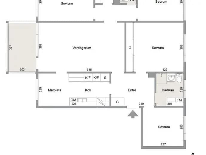 Floor plan for Bäckebolsängen 17