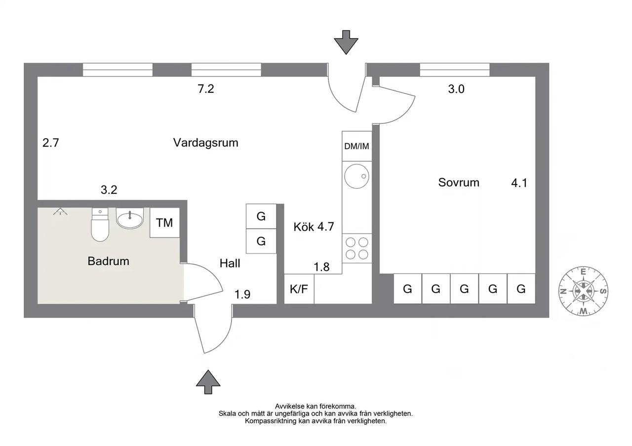 Floor plan for Bievägen 6B