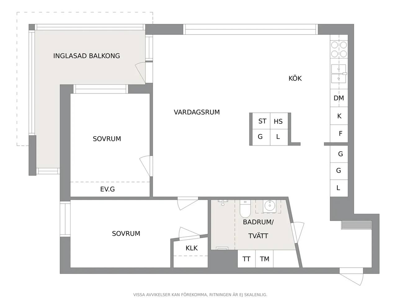 Planritning för Frösögatan 3B